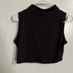 Plain black crop top